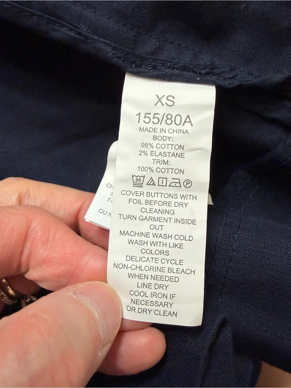 Kate Spade Broome Street Navy Utility Ruffle Chore Jacket XS